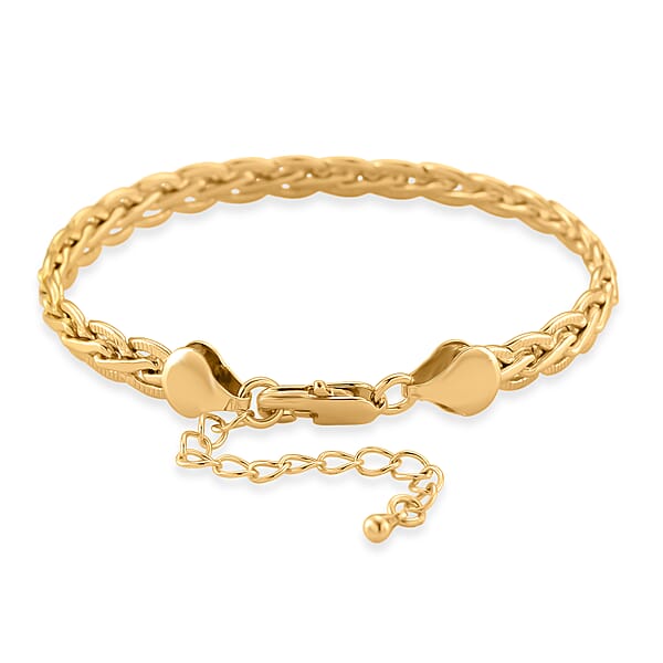 Twisted Link Bracelet In Goldtone (7.5-9.5In)