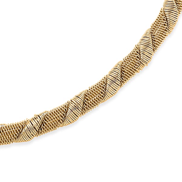 Twisted Texture Necklace In Goldtone 16 Inches