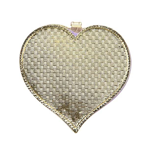 Valentine’s Special Livmore Purple & White Hearted Design Trinket Box Hollowed-Out Patterns