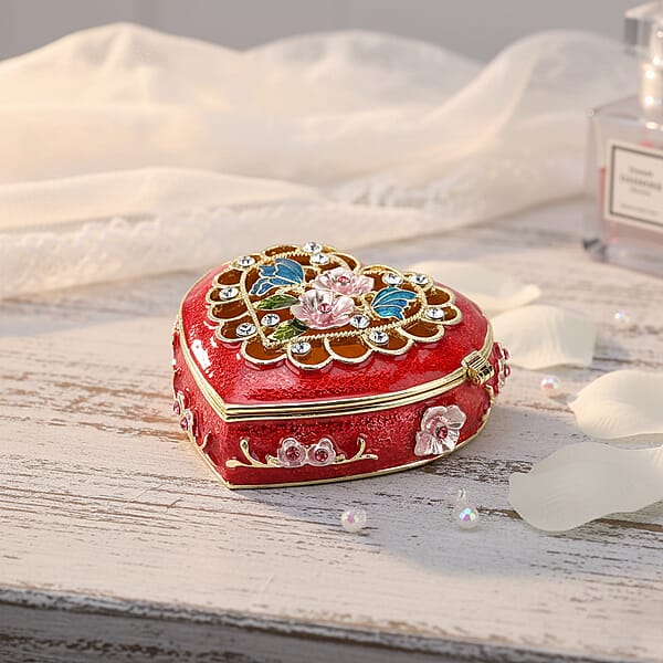 Valentine’s Special Livmore Red Hearted Design Trinket Box
