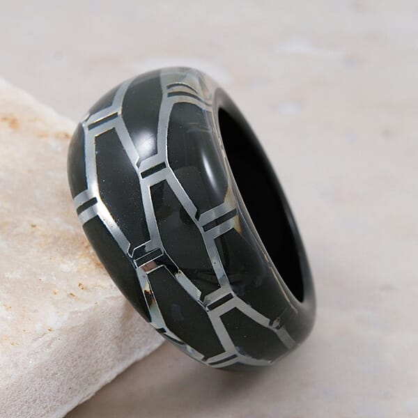 Valentine Special Calvin Klein Closeout Abstract Ring In Stainless Steel