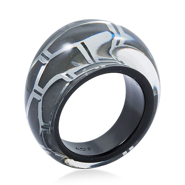 Valentine Special Calvin Klein Closeout Abstract Ring In Stainless Steel