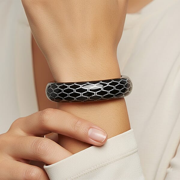 Valentine Special Calvin Klein Closeout Stainless Steel Abstract Bangle Bracelet (8.00 In)