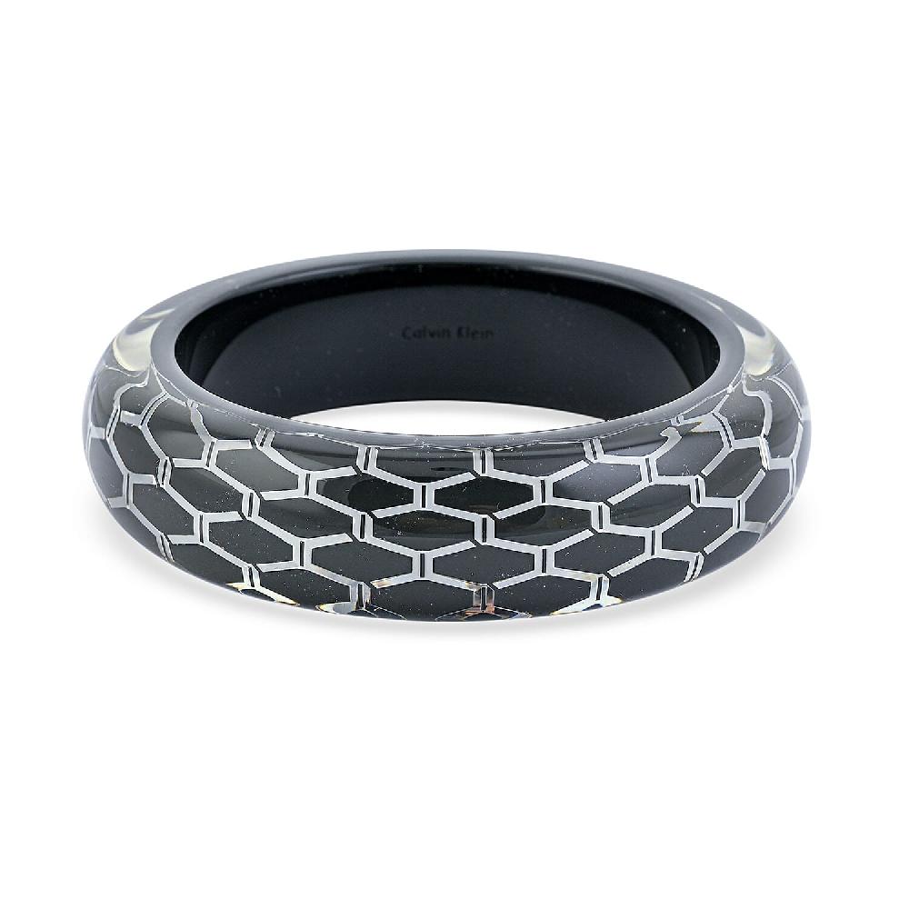 Valentine Special Calvin Klein Closeout Stainless Steel Abstract Bangle Bracelet (8.00 In)