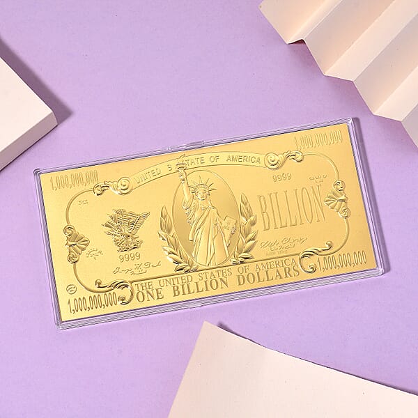 Valentine Special Deal 24K Golden A Billion Reasons To Believe In Gold Embossed Sheet (15.5x7.5cm) 100mg