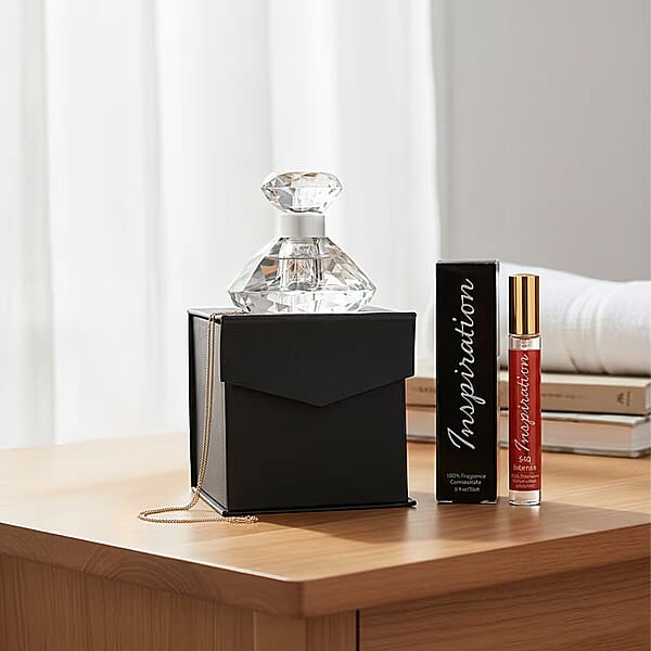 Valentine Special Limited Edition Clinical Results Crystal Decanter & The Lab Direct Inspiration 540 Intense (Inspired By Baccarat Rouge 540) 2 Pc Set (Ships In 5-7 Days)