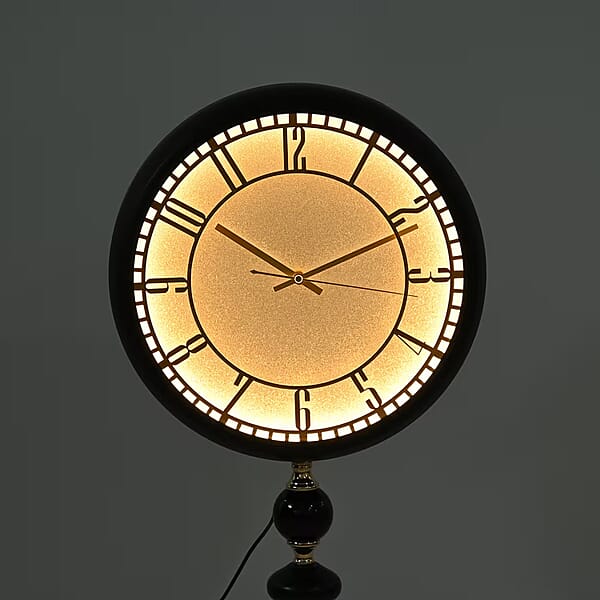 Value Buy Black 83CM Wall Clock With Cob Light Belt
