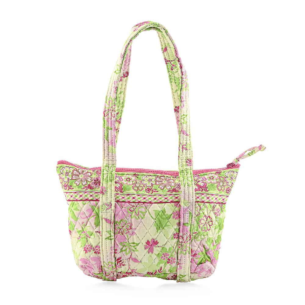 Vegas Closeout OK Pink & Green Floral Quilted Shoulder Bag