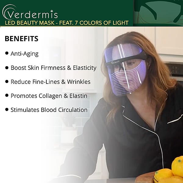 Verdermis 7 Color LED Beauty Mask (1 Year Warranty)