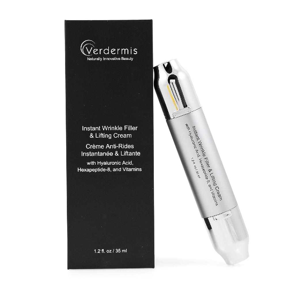 Verdermis Instant Wrinkle Filler & Lifting Cream with Hyaluronic Acid Hexapeptide-8 and Vitamin C (1.2oz)