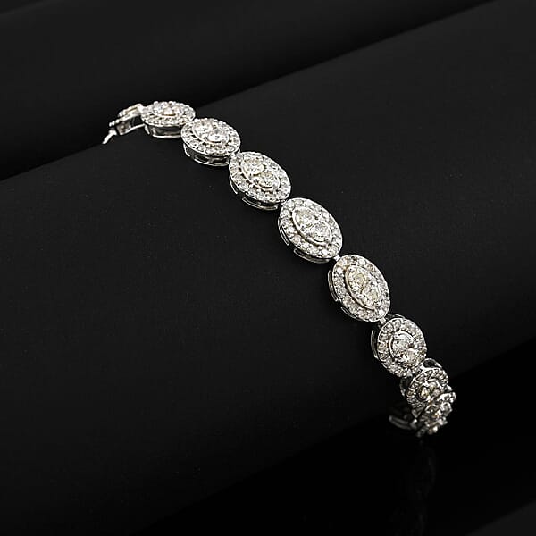 Verigold Diamond 6.12 Ctw Bracelet In 10K White Gold (7.50 In) 10.50 Grams
