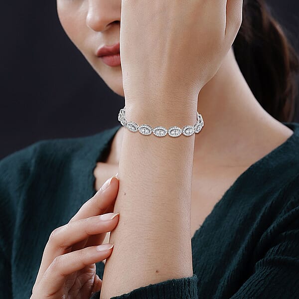 Verigold Diamond 6.12 Ctw Bracelet In 10K White Gold (7.50 In) 10.50 Grams