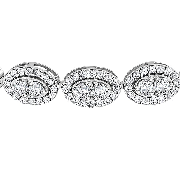 Verigold Diamond 6.12 Ctw Bracelet In 10K White Gold (7.50 In) 10.50 Grams
