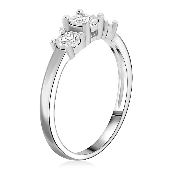 White Diamond 0.25 Ctw Ring In Sterling Silver