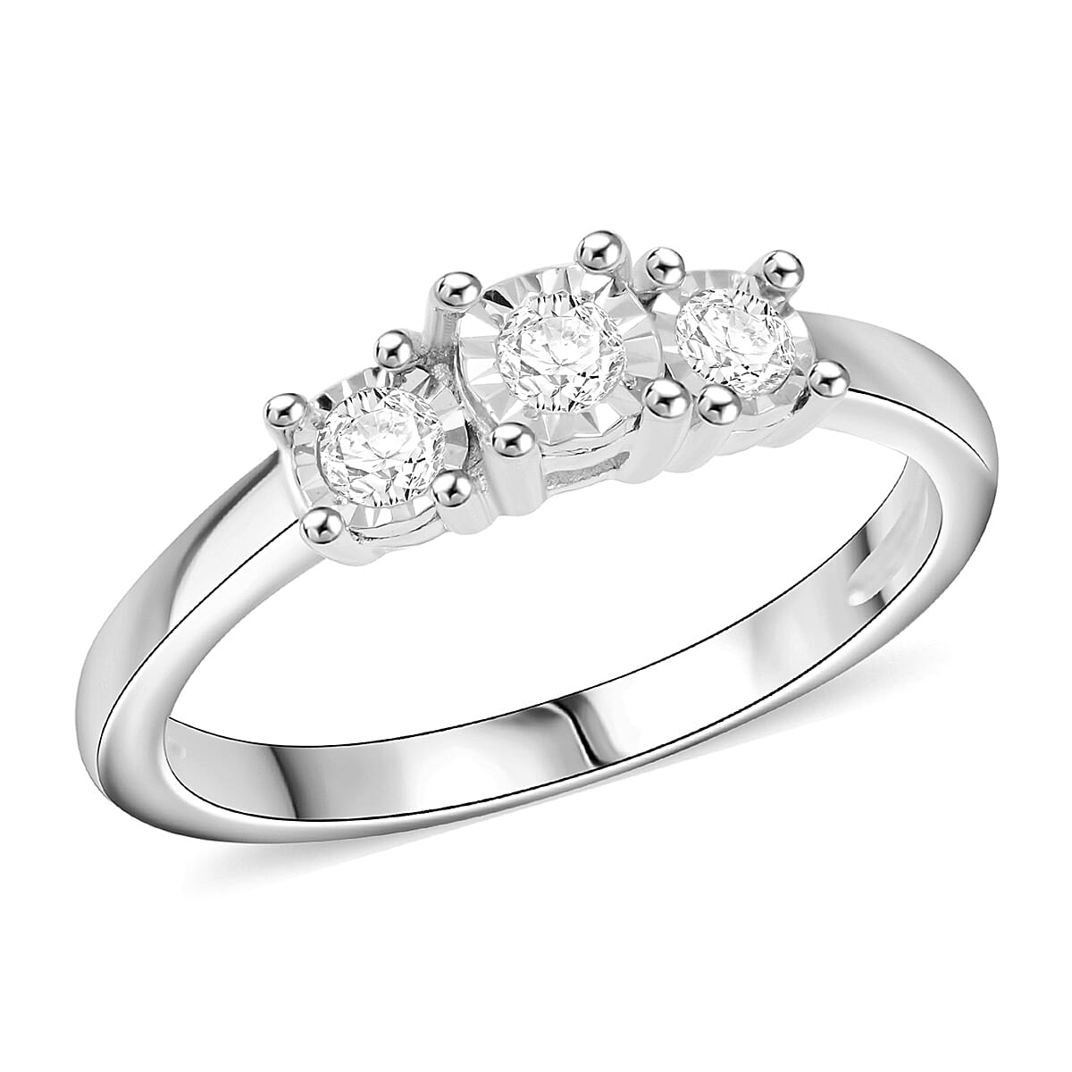 White Diamond 0.25 ctw Ring in Sterling Silver