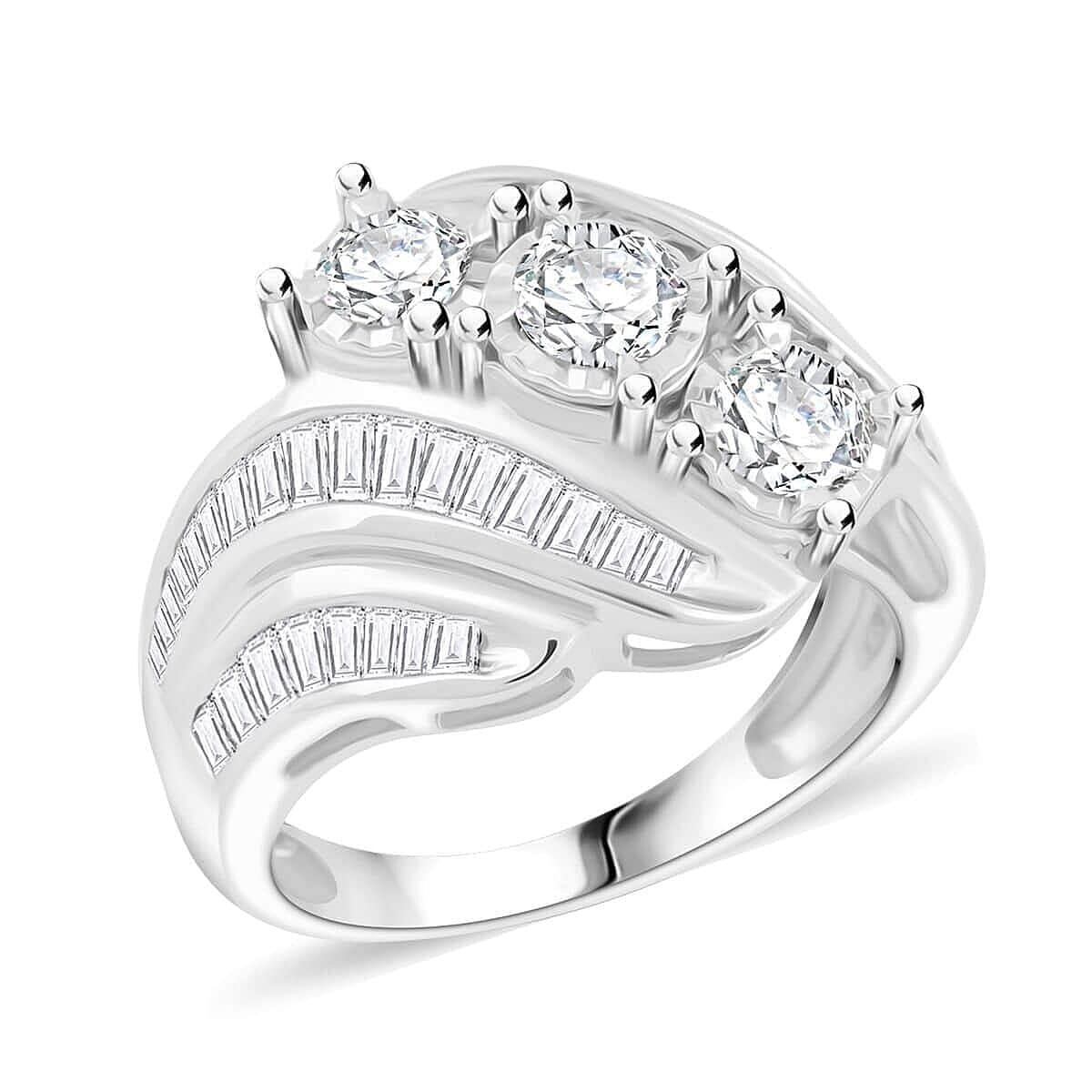 White Diamond Ring in 10K White Gold 2.00 ctw