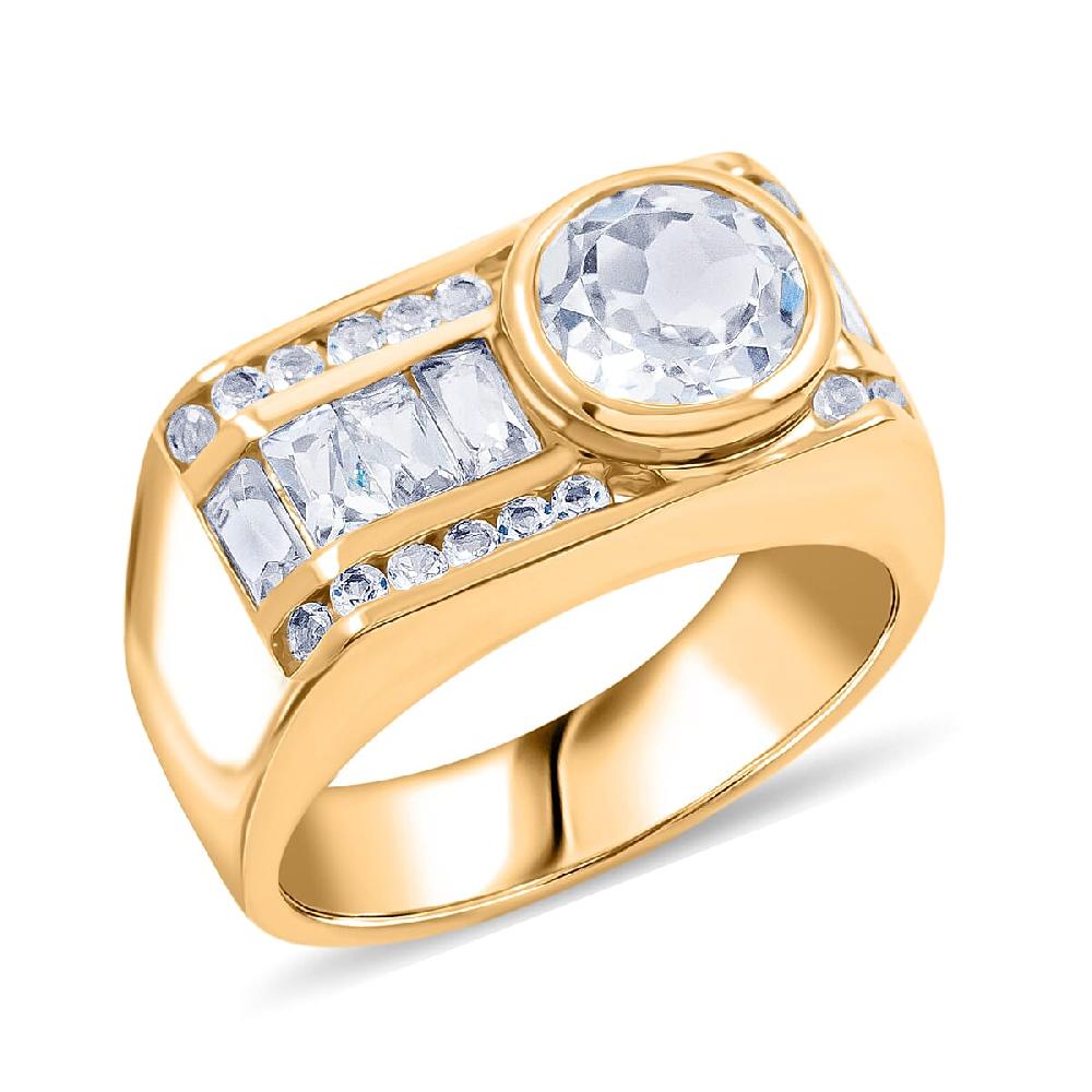 White Topaz Brilliance Ring in 14K YG Over Sterling Silver 1.80 ctw