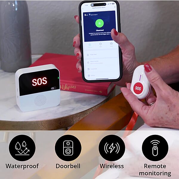 Wifi Multifunctional Pager Receiver Supported By Smartphone APP Call Button Emergency Alert Button