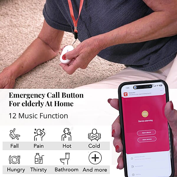 Wifi Multifunctional Pager Receiver Supported By Smartphone APP Call Button Emergency Alert Button