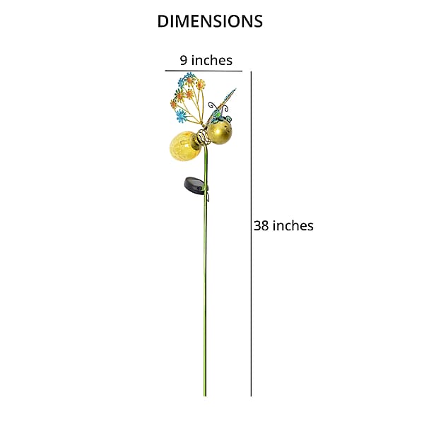 Yellow Bee Stake Pathway Solar LED Light Outdoor Decorative Solar Lights With Stake For Lawn Garden Yard Pathway Decorations