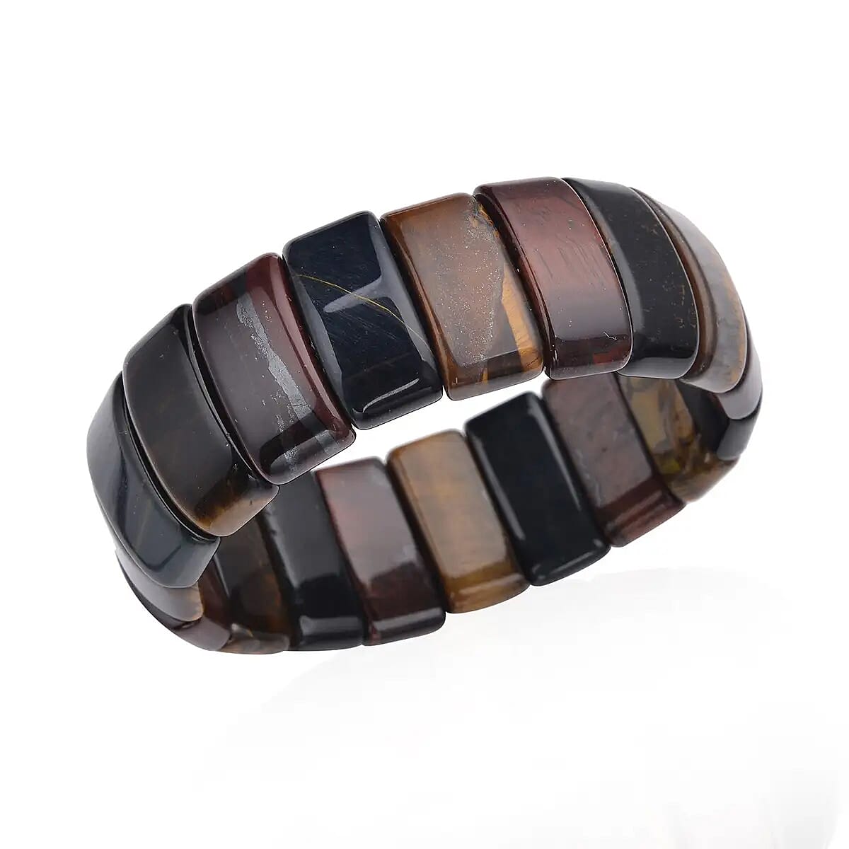 Yellow Multi Color Tiger's Eye Boho Block Bracelet Stretch Bracelet For Women Jewelry Gifts For Women 450.00 ctw