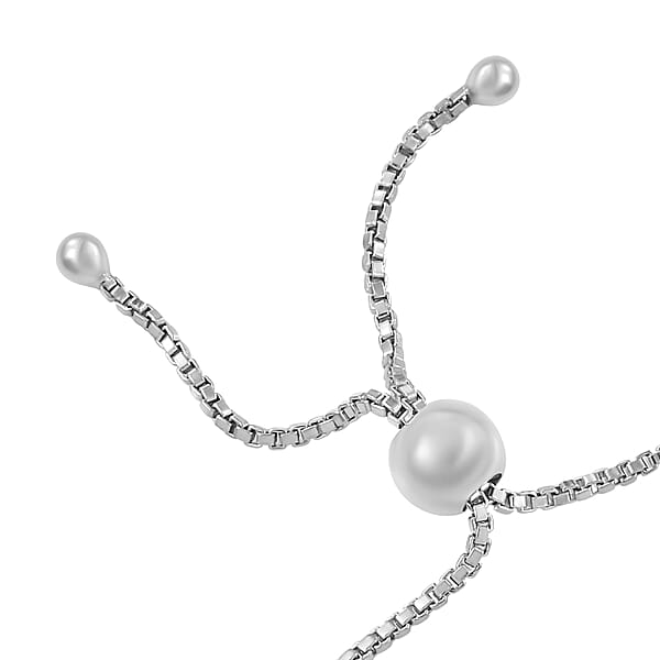 Zebra Jasper 50.00 Ctw Beaded Bolo Bracelet In Sterling Silver